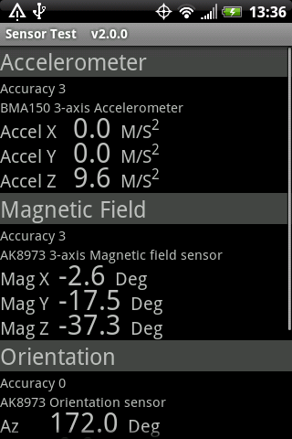 Sensor Test and Plot Android Tools