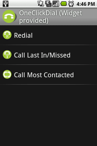 OneClickDial Android Communication