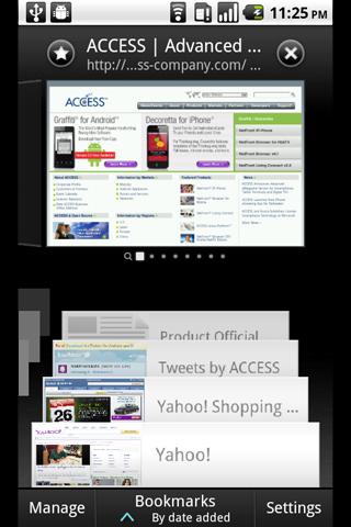 NetFront Life Browser Android Communication