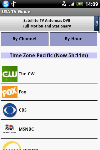 USA Tv guide Android Entertainment