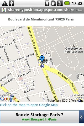 Share my location Android Travel