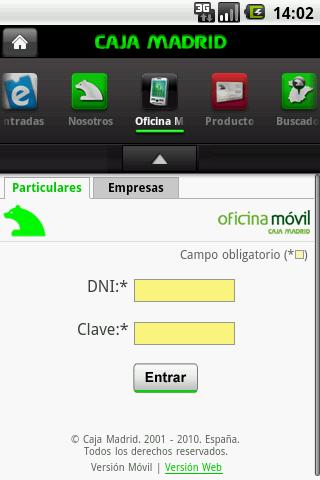 Caja Madrid Android Finance