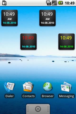 Digital Micro Clock 1×1 Android Themes