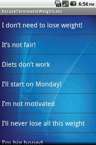 Weight Loss Excuse Terminator Android Health