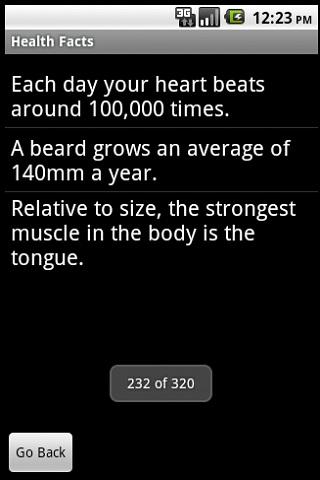 Health Facts Ad-Free Android Reference