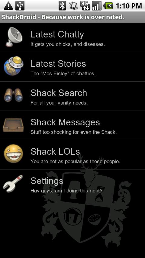 ShackDroid Android Social