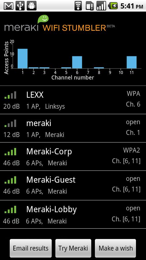 Meraki WiFi Stumbler Android Tools