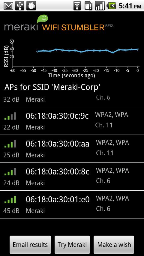 Meraki WiFi Stumbler Android Tools