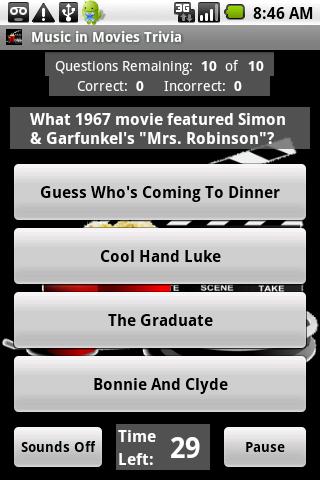 Music in Movies Trivia Android Entertainment