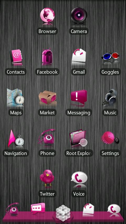 Pink ADW Theme Android Themes