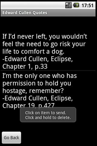 Edward Cullen Quotes Ad-Free Android Reference