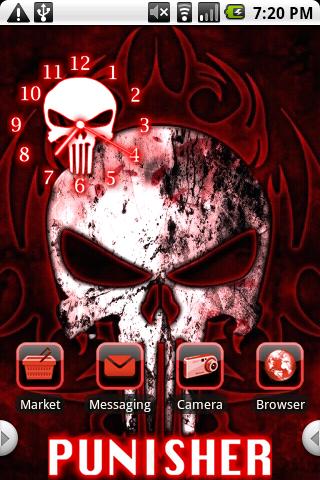 The Punisher Theme Android Personalization