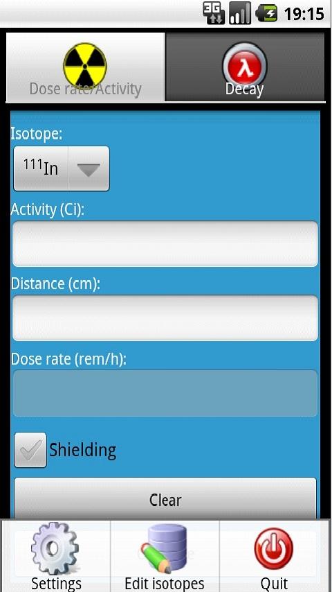 Radiation calculator