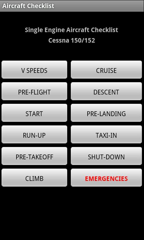 Aircraft Checklist