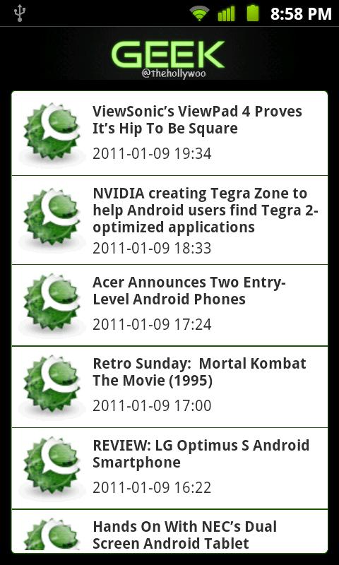 Geek Dailies Android Entertainment