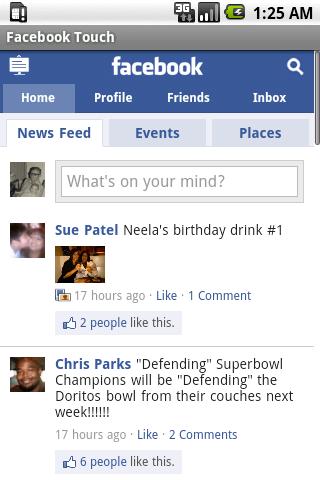 Facebook Touch for Android Android Social
