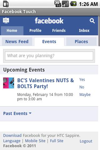 Facebook Touch for Android Android Social