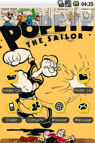 Popeye Theme Android Personalization