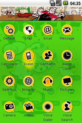 Popeye Theme Android Personalization