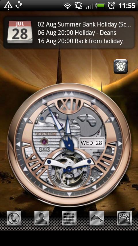 Tourbillon Live Clock Android Personalization