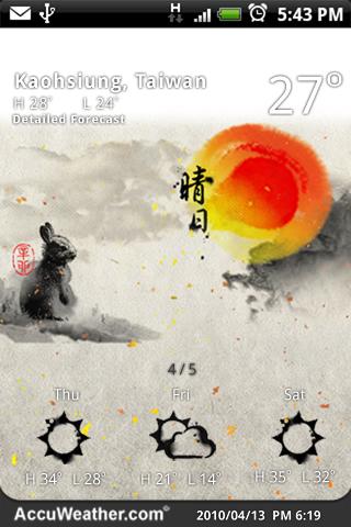 9s-Weather Theme+ ZodiacRabbit Android Weather