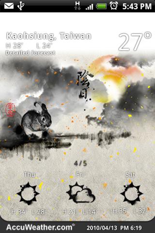 9s-Weather Theme+ ZodiacRabbit Android Weather