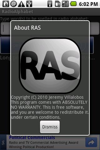 Radio Alphabet Speller Android Travel & Local