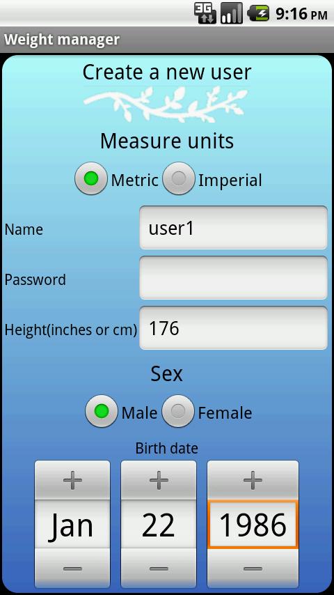 Weight Manager