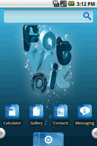 LiveHome Theme:BlueCrystal Android Personalization