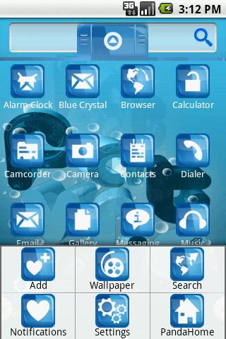 LiveHome Theme:BlueCrystal Android Personalization
