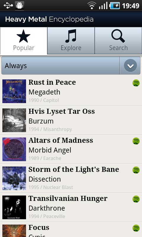 Heavy Metal Encyclopedia Android Music & Audio