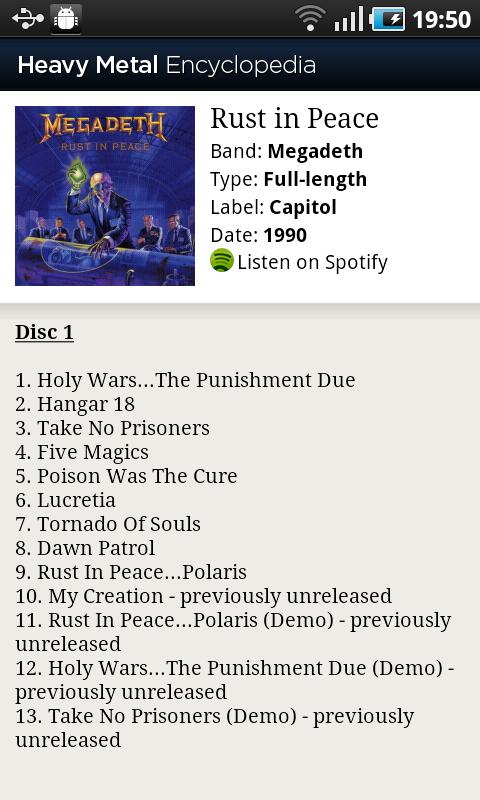 Heavy Metal Encyclopedia Android Music & Audio