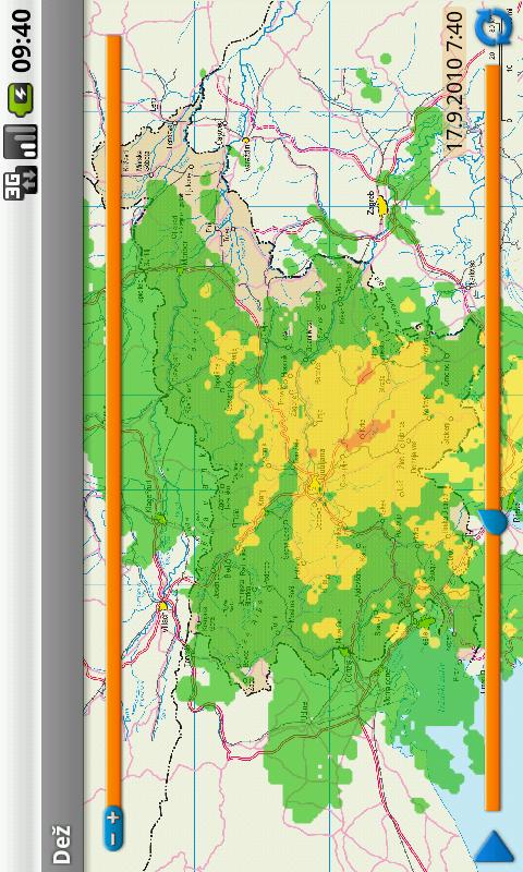 Slovenian rain radar Android Weather