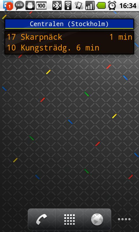 SL Realtid widget Android Transportation