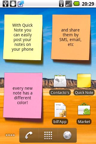 Quick Note post-it widget