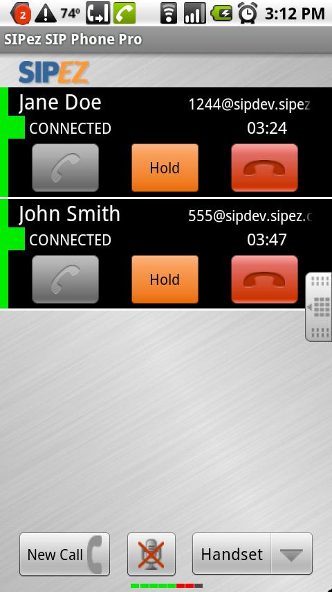 SIPez SIP Phone Pro beta Android Communication