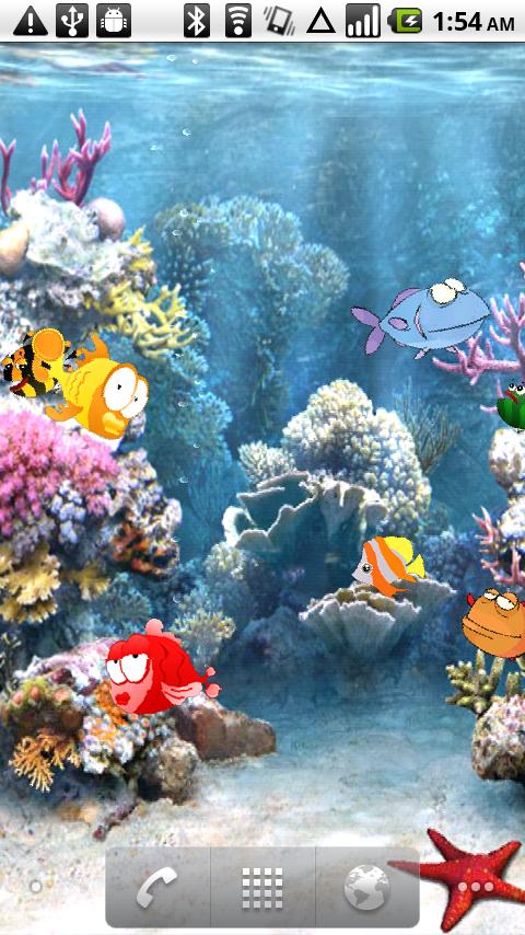 Cartoon Aquarium Live Wallpape Android Entertainment