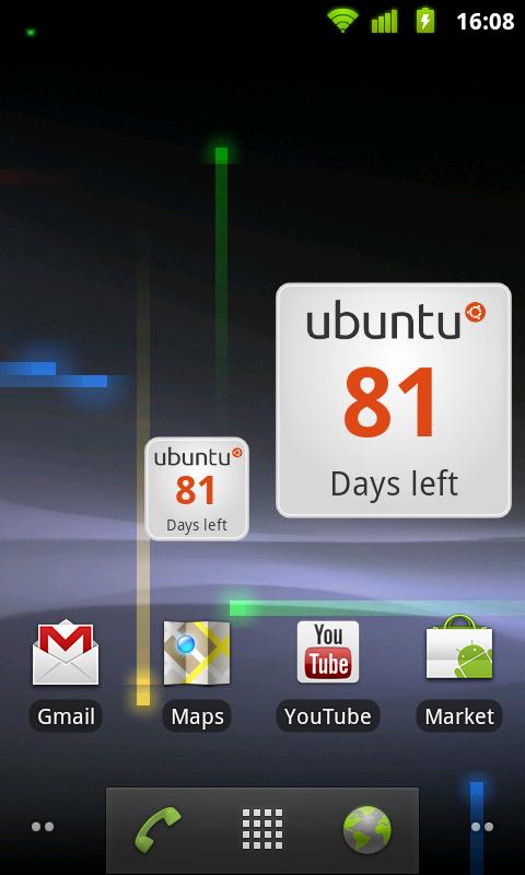 Ubuntu Countdown Widget