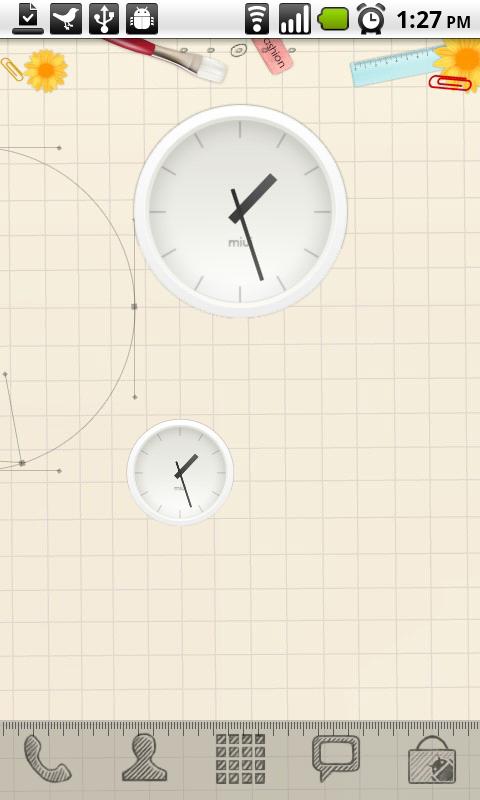 MIUI Analog Clock widget Android Personalization