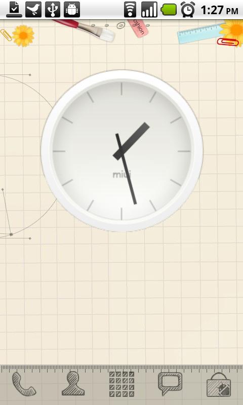 MIUI Analog Clock widget Android Personalization