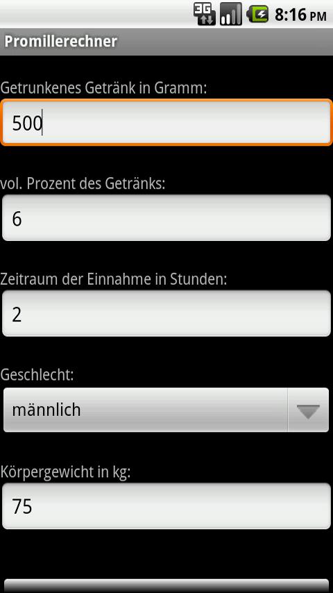 Promille Rechner A 2.2
