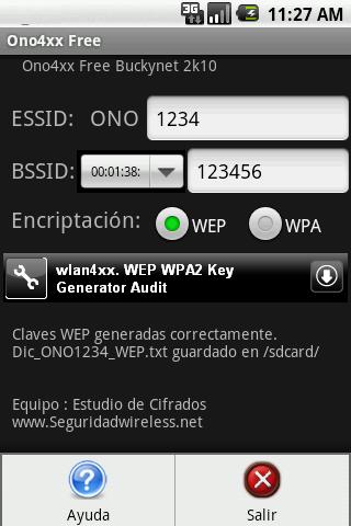 Ono4xx Free. WEP WPA KeyGen.