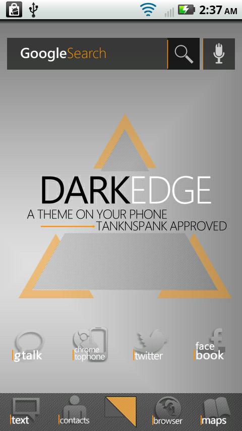DarkEdge Orange Android Personalization