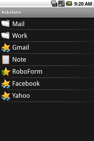 RoboForm Android Personalization