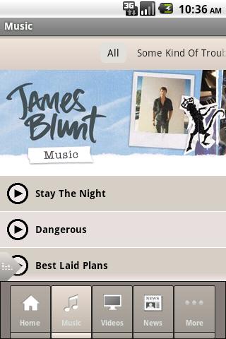 James Blunt Android Entertainment