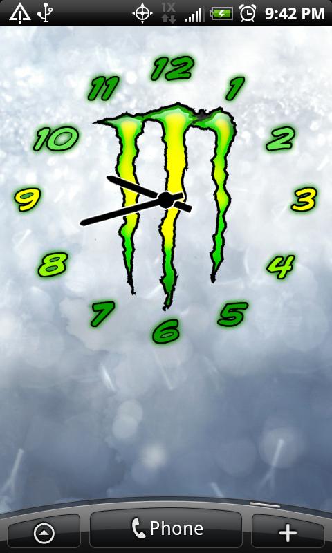 Monster Energy Clock Widgets Android Personalization