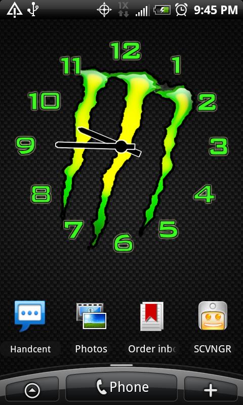 Monster Energy Clock Widgets Android Personalization