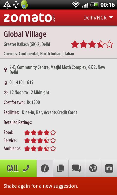 Zomato Android Lifestyle