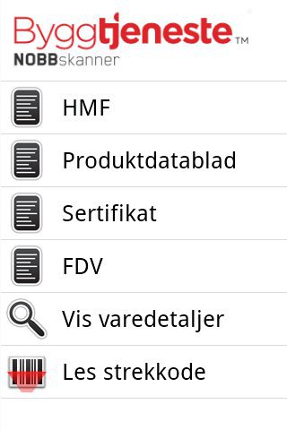 NOBB Skanner Android Shopping