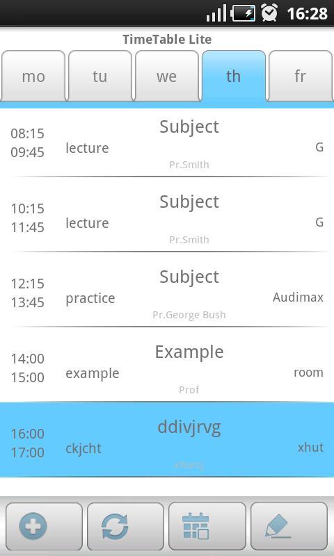 TimeTable Lite Android Business